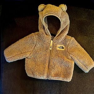 The North Face~Tan~Sherpa/Fleece~Sz 0-3 months